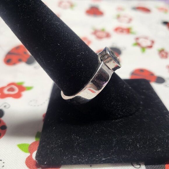 Cushion Cut CZ Sterling Silver Ring - Picture 3 of 6